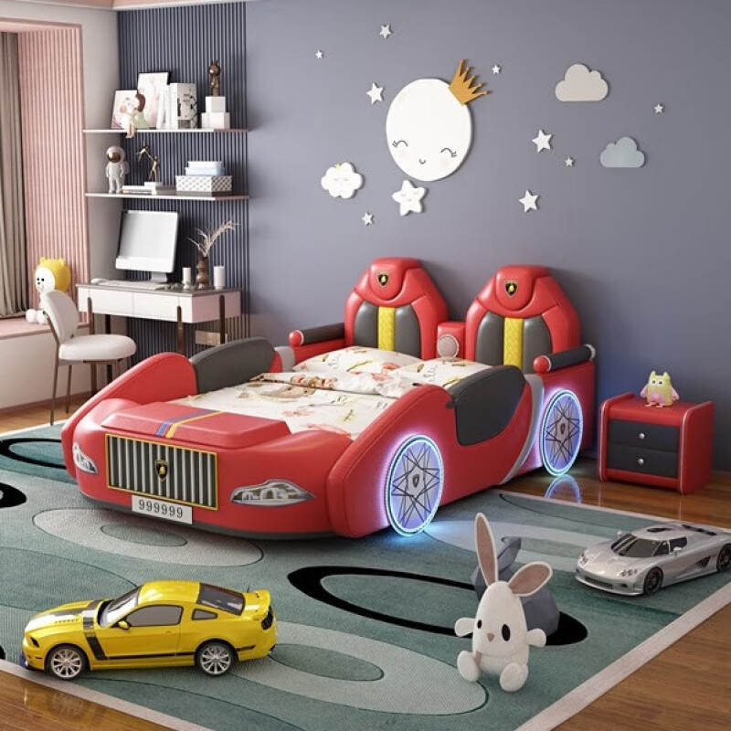 2025 premium boys car bed with guardrail – bluetooth function 2025 premium boys car bed with guardrail – bluetooth function